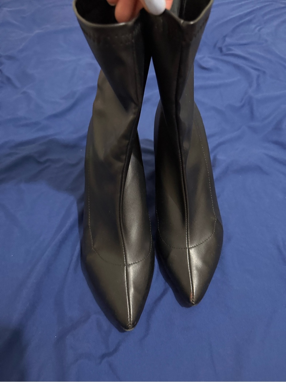 Women’s Black Pointed Toe Stretch Ankle Boots